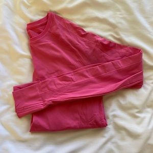 Sweaty Betty Womens Pink Longsleeve Workout Top